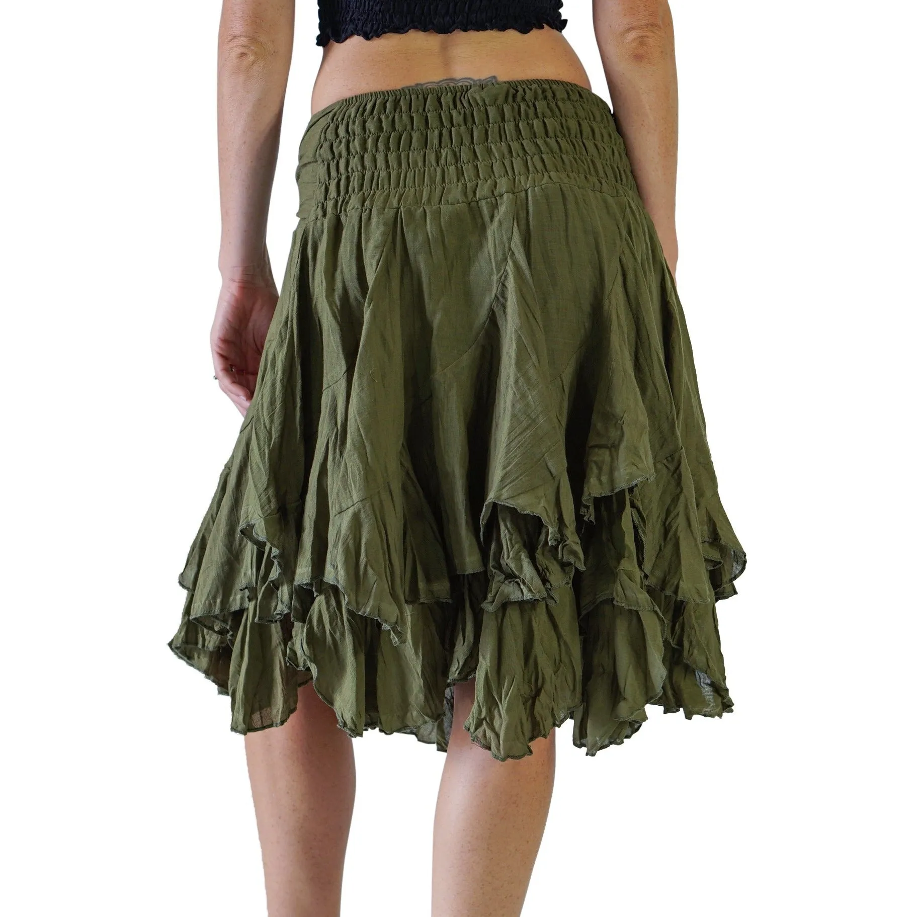 'Willow' Pirate Skirt - Green