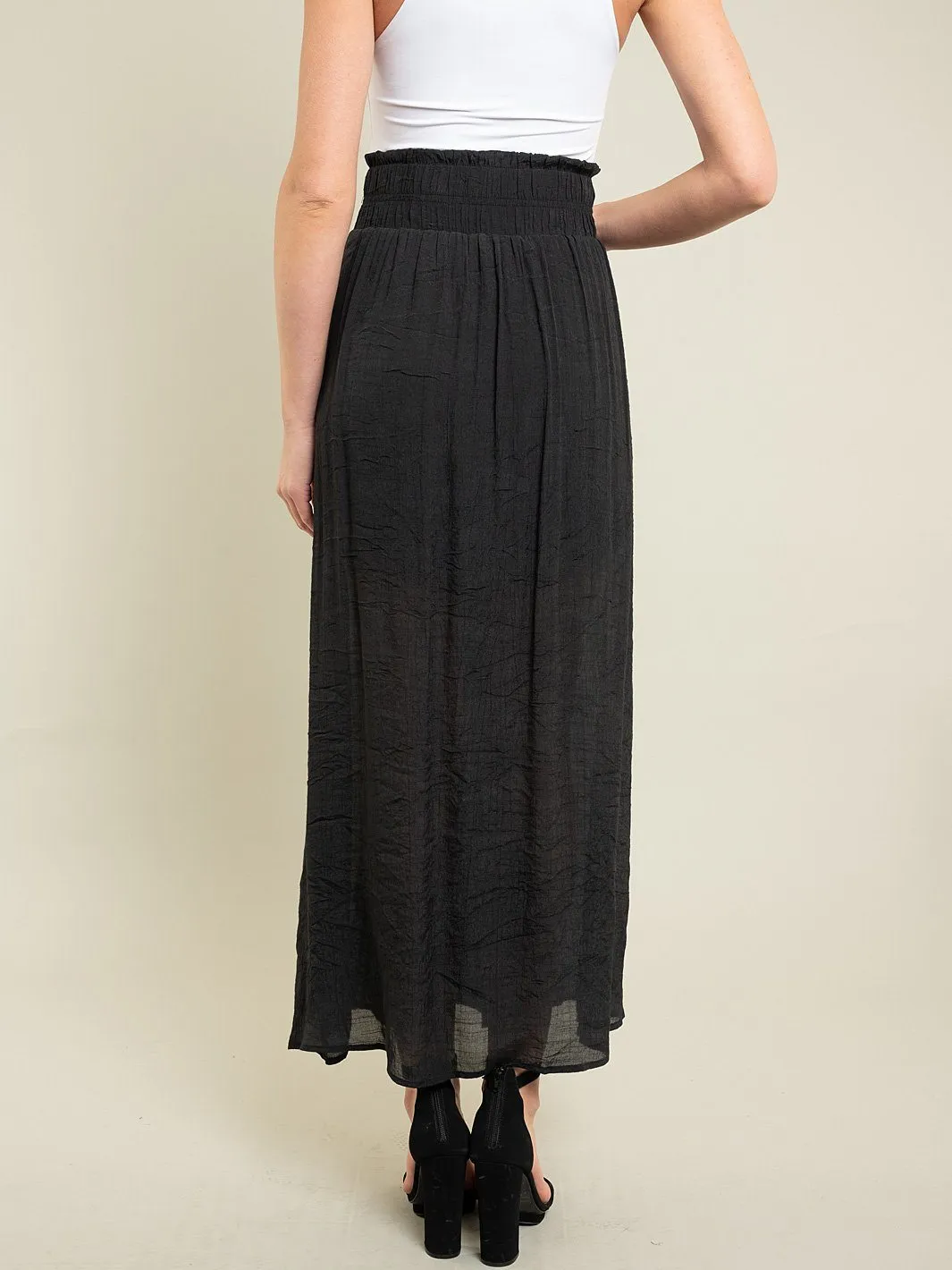 WOMEN'S BLACK MAXI SKIRT