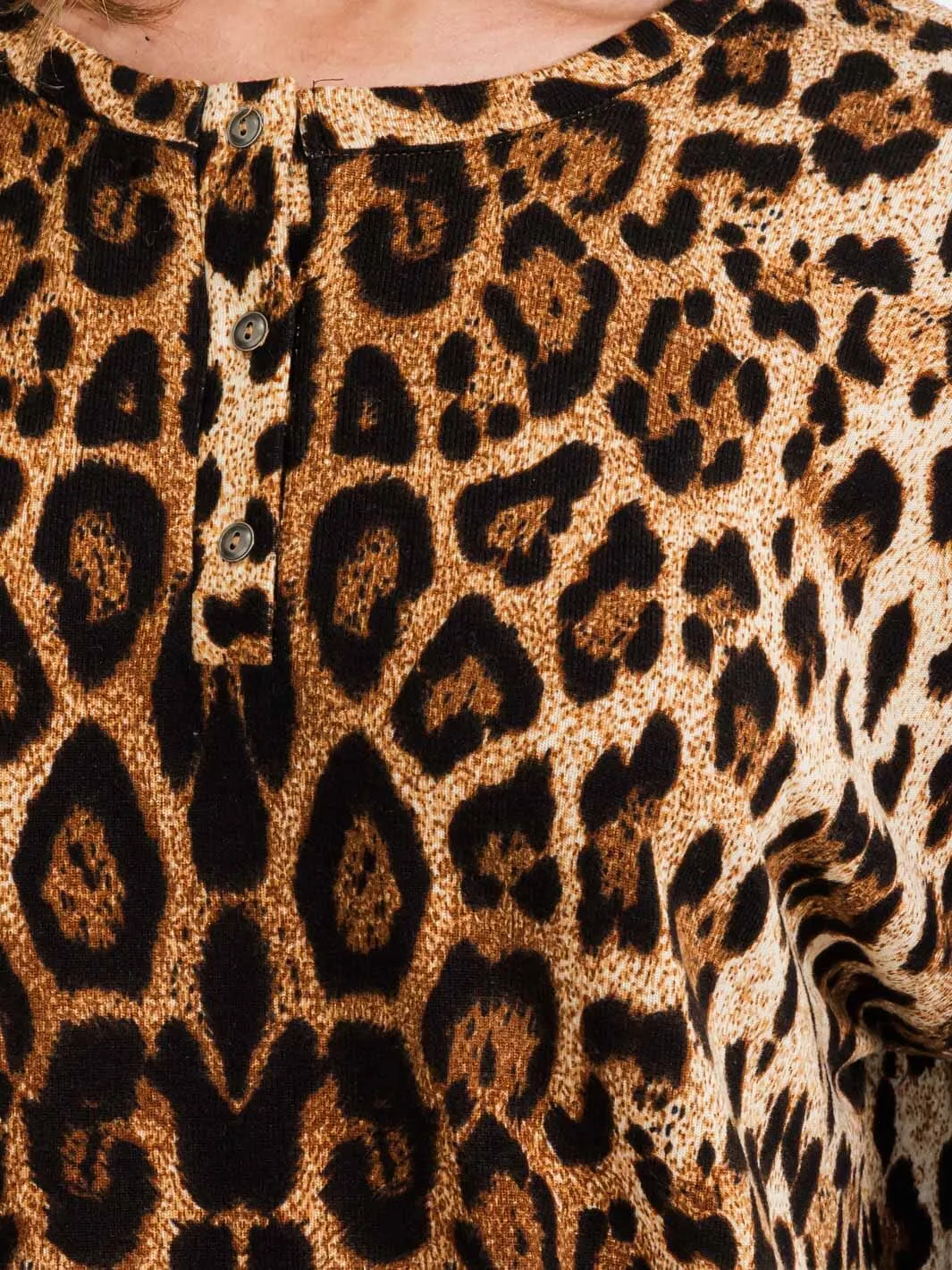 WOMEN'S LONG SLEEVE TOP & ELASTIC WAIST PANTS ANIMAL PRINT 2PC. SET