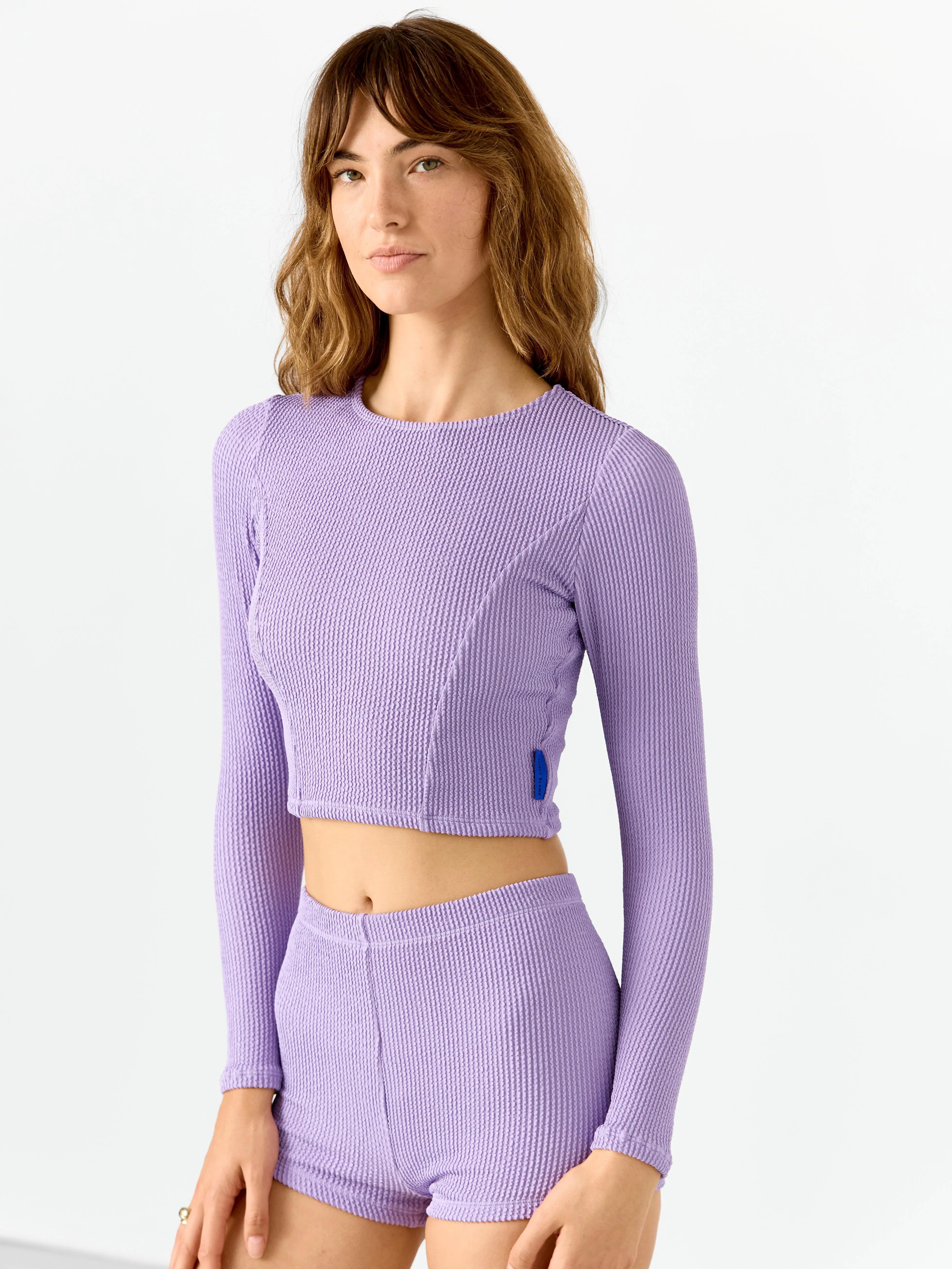 Womens Ocean Long sleeve crop| Plum