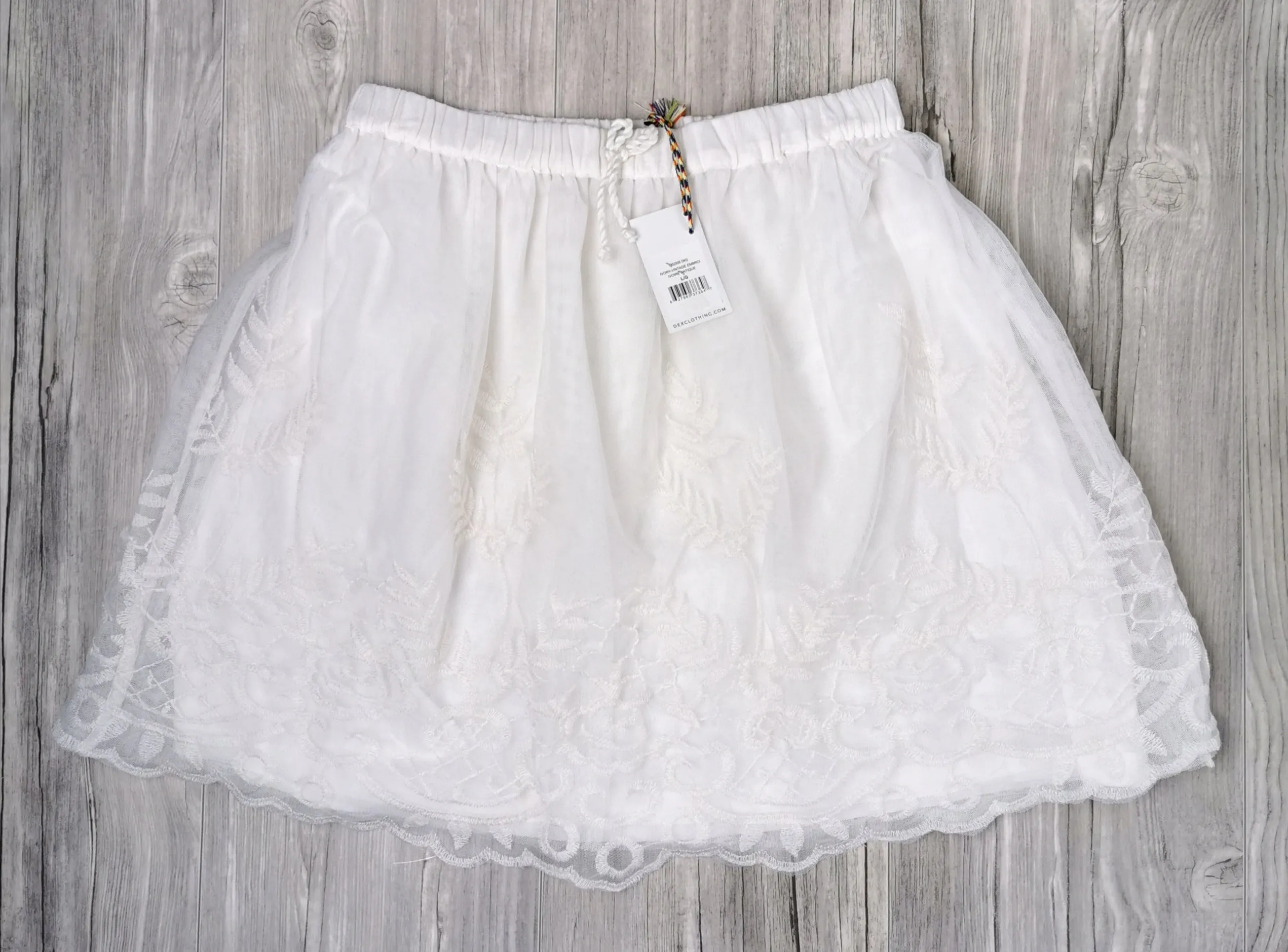 WOMENS SMALL/MEDIUM or GIRLS SIZE LARGE (12/14 YEARS) DEX, Beautiful Lace Boho Skirt NWT B51
