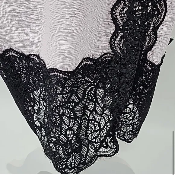 XS, S, M - FREE PEOPLE INTIMATELY Into You Half Column Slip Pink Black Lace NWOT