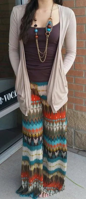 Yahada | Chevron Palazzo Pant