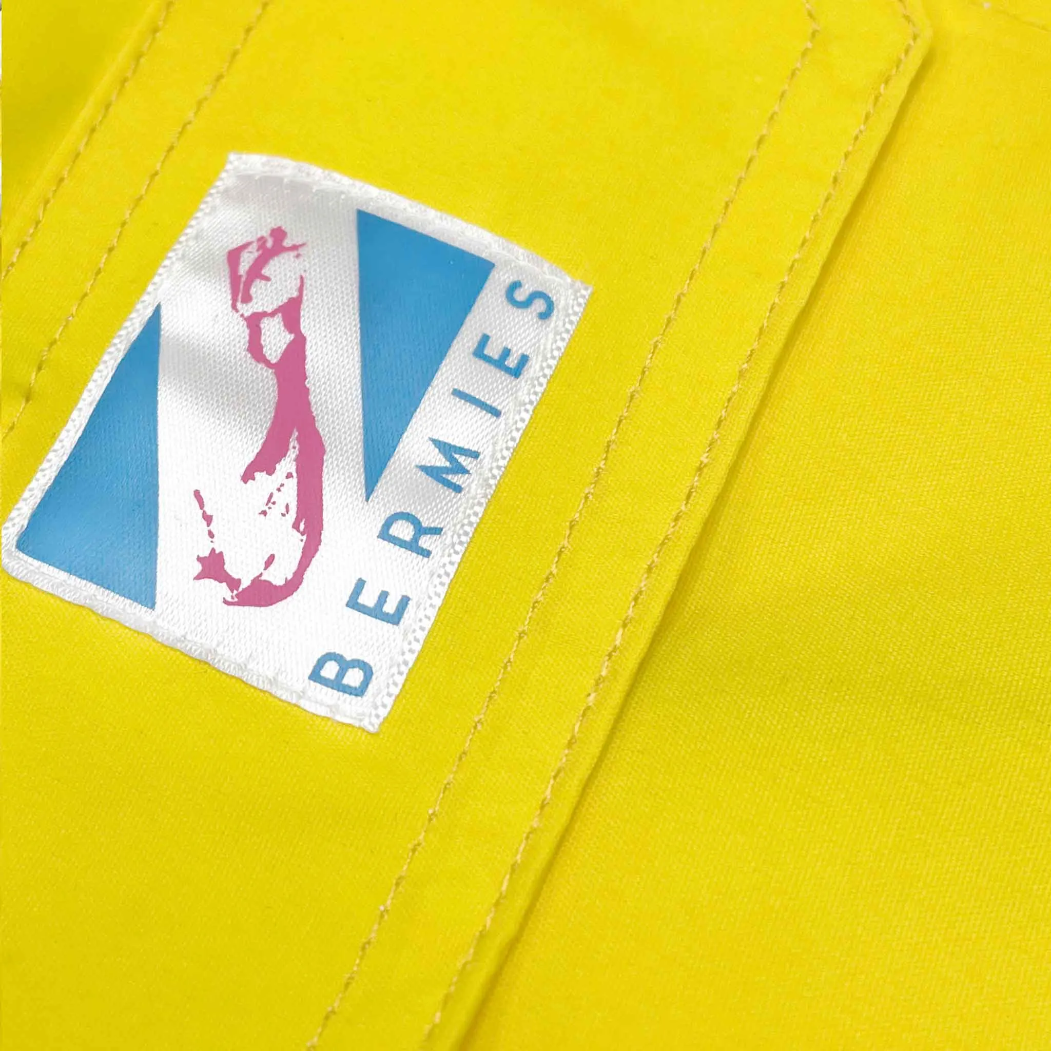 Yellow to Orange - 5" Swim Trunks   Color Changing by Bermies Swimwear