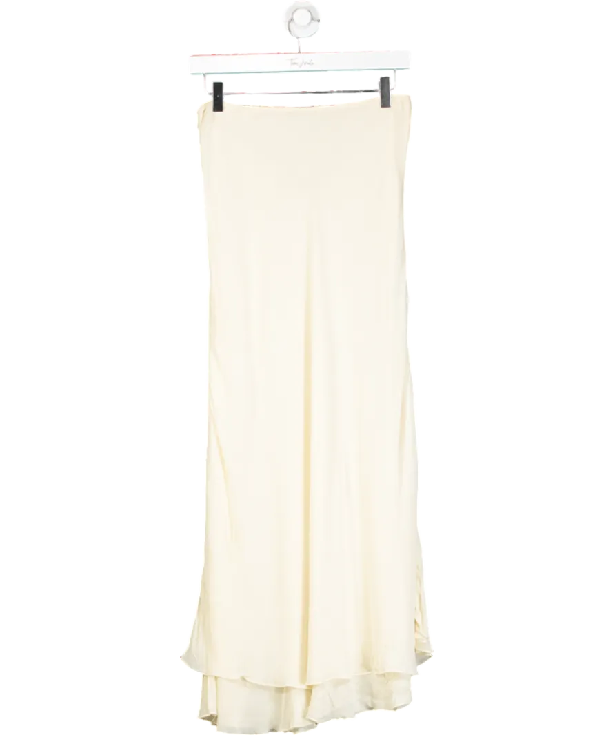 ZARA Cream Viscose Maxi Skirt UK S
