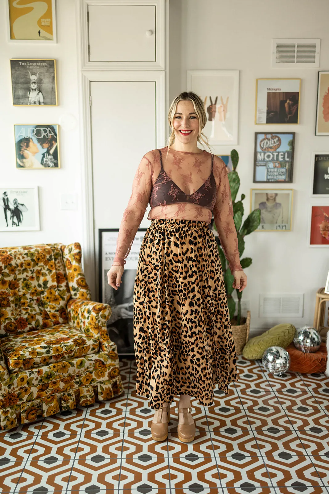 zendaya skirt in leopard